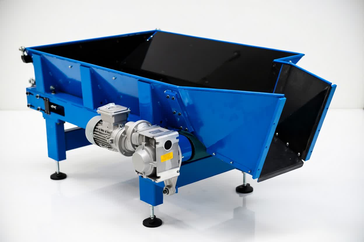 Belt conveyor with container handling for automated parts collection and sorting