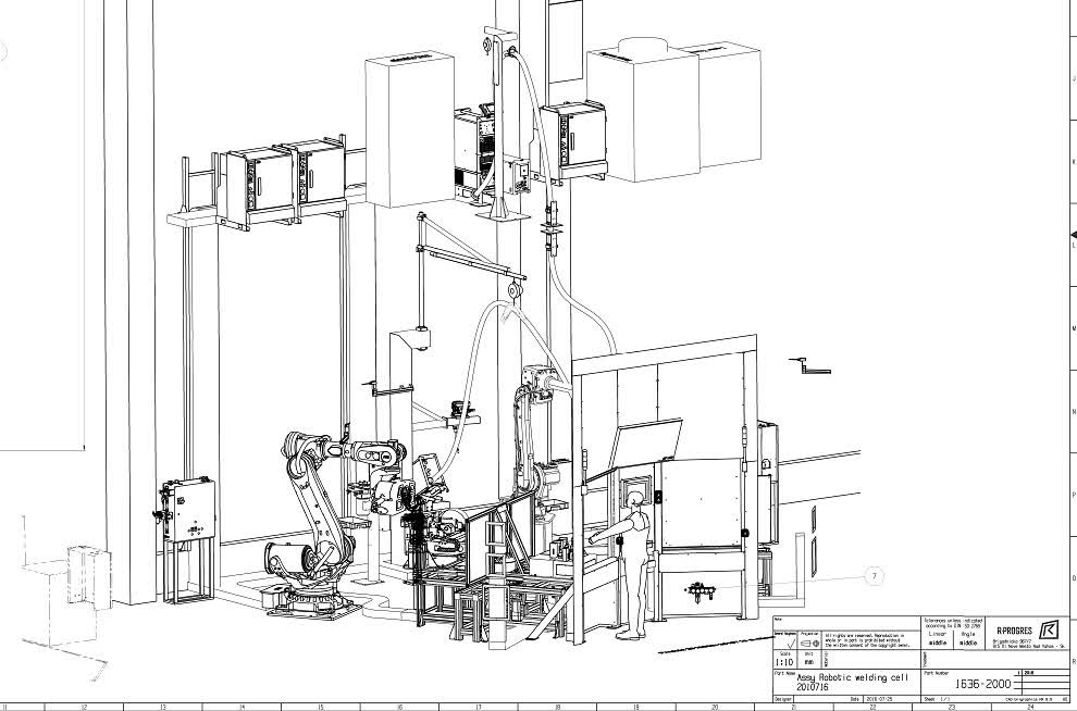 Welding cell layout alternative configuration with dual positioner arrangement